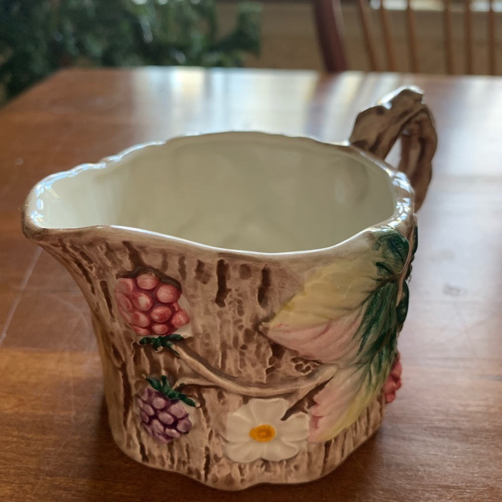 Vintage Fitz & Floyd Woodland Berries & flowers Creamer & Sugar bowl - Picture 3 of 10